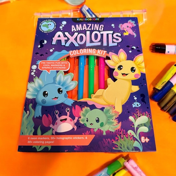 Axolotl Coloring Kit